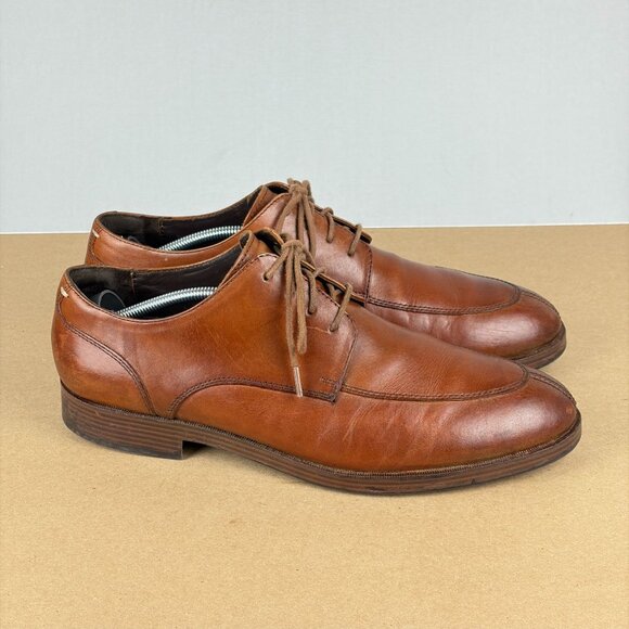 Cole Haan Henry Grand OS Split Toe Leather Oxfords Mens 9 Brown Lace Up - Picture 3 of 10